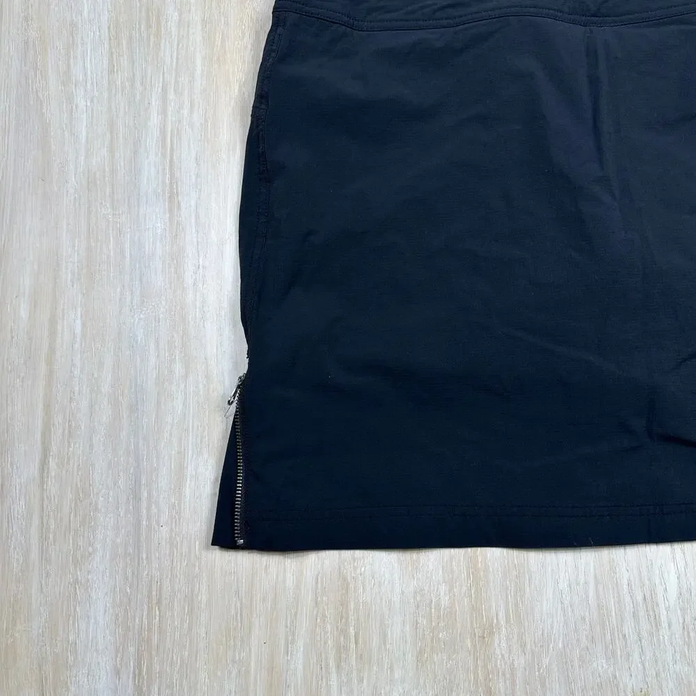 Athleta Black Jenner Athletic Stretch Zipper Detail Golf Tennis Gym Skort 14 - Picture 4 of 13